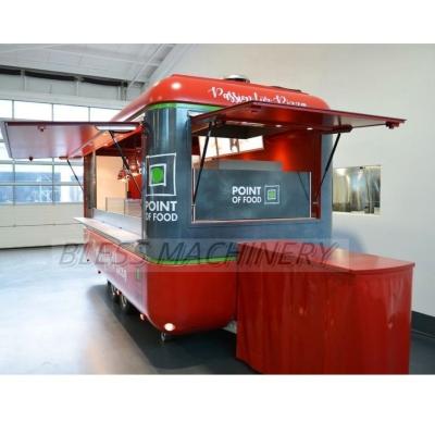 China Mobile Fast Food Trailer Trucks with High Speed Multifunction Snack Food Cart for sale