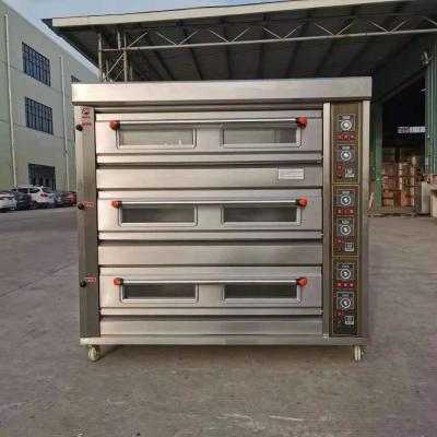 China Energy-Saving 3 Deck Baking Oven Stainless Steel Heating Element for Tray Size 400*600mm for sale