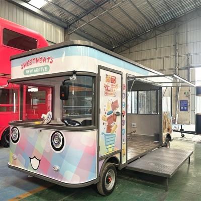 China Mobile Kitchen Food Truck with Fashionable Airstream Trailer and Corn Raw Material for sale