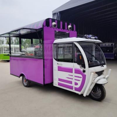 China Multipurpose Mobile Electric Fast Food Snack Dreirad-Pedicab mit kundenspezifischem Design zu verkaufen