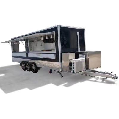 China Silver Mobile Food Cart Trailers Fully Equipped for 85km Long Distance Expeditions for sale