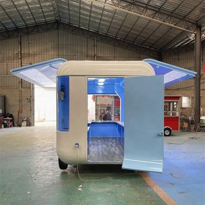 China Customized Size Food Trailer for Outdoor Sales BBQ Hamburger Chiller Freezer Trailer for sale