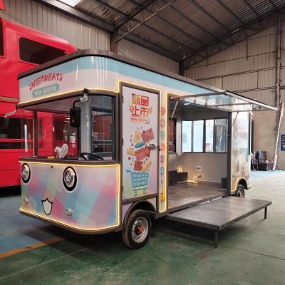 China Construction Works Multi-functional Electric Mobile Boutique Cart for Food and Snack for sale