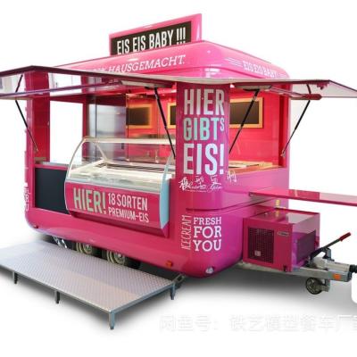 China Wecare Food Van Car Food Carts Manufacturers Fully Equipped Mobile Concession Trailer for sale