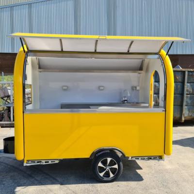 China Vacuum Tyre Mobile Food Carts with Grilled Sausage Machine and Stainless Steel Design for sale