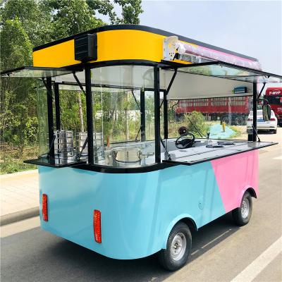 China Motor de alimentación de potencia externa Furgoneta de cocina estilo cuadrado helado eléctrico coche 4x2 en venta