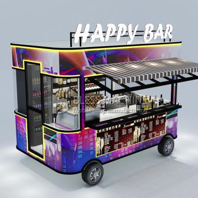 China 2022 Electric Mobile Wine Cocktail Drink Bar Van Truck Trailer Cart and Customerized for sale