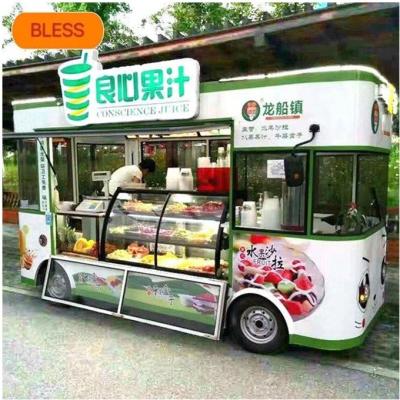 China Multipurpose Outlet Electric Mobile Fruit Retail Van Truck Kiosk for Beverage Industry for sale