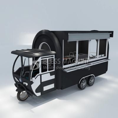 China Multipurpose Mobile Electric Tricycle for Fast Food Snack Beverage Drinks 40kms per hr for sale