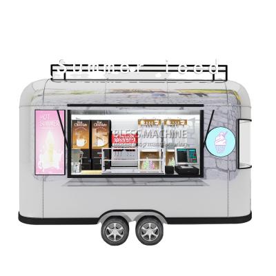 China Outlet Mobile Ice Cream Beverage Food Snack Van Trailer Boutique with 1000kg Capacity for sale