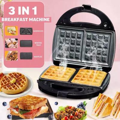 China KJ-302 Household Panini Sandwich and Waffle Machine with Multifunctional Features for sale