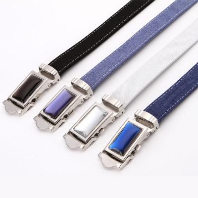 China Korean Fashion.Casual women's jeans automatic buckle women's belt fine student pants belts soft women's belt for sale