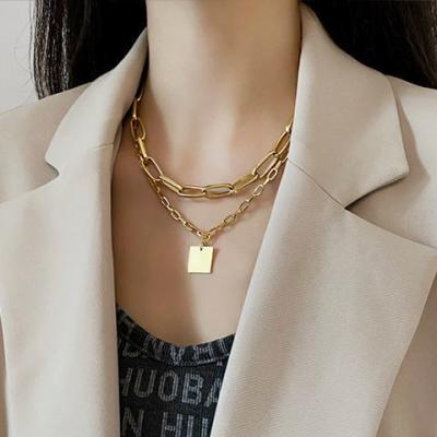 China Fangpai 2022 New Fangpai Trendy Chain Women's Collarbone Chain Sweater Chain Fashion Necklace for sale