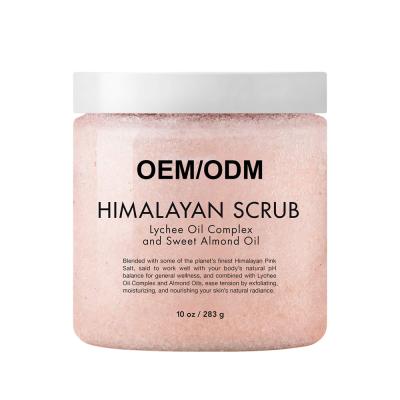 China Organic Himalayan Exfoliating Exfoliator Private Label OEM Salt Body Scrub for sale