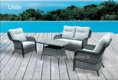 China Outdoor Rattan Garden Furniture Sets With Cushion , Rattan Table And Chairs for sale