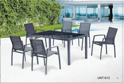 China Outdoor Indoor Metal Garden Patio Table Set For Dinning / Conversation for sale