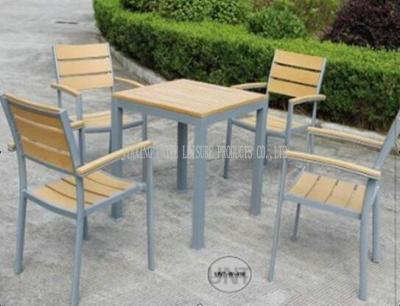 China Piece Small Patio Table And Chairs / Garden Outdoor Furniture With Polywood Top for sale