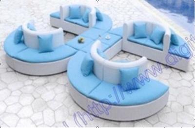 China Sofá al aire libre curvado jardín azul de la moda, sofá del sofá de los muebles del patio en venta