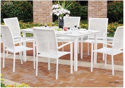 China Outside Patio Furniture Sets Metal Patio Table And Chairs Set UV Resistance for sale