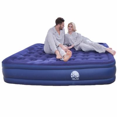 China Foldable Double High Queen Size Coil Air Mattress Durable Expanded Assembled Mattress for sale