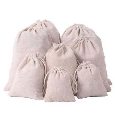 China Reusable Wholesale Cotton Drawstring Bag Cotton Cosmetic Bag 100% Cotton Shopping Bag for sale