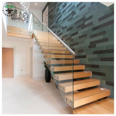 China Modern Amazing Beautiful Fantastic Prefab Indoor Floating Staircase for sale