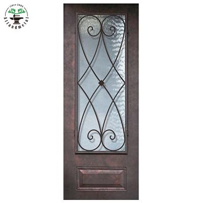 China Hot Selling Waterproof High Quality Craftsman Solid Style Iron Doors and Gates Large For Office Door for sale