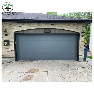 China Frameless Design Modern Flush Sectional Garage Doors Windproof For Residential for sale