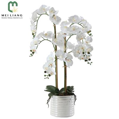 China Hot Products Minimalist With Competitive Price Factory Room Decorations Wholesale Real Touch Wedding Orchid Artificial Arrangements for sale