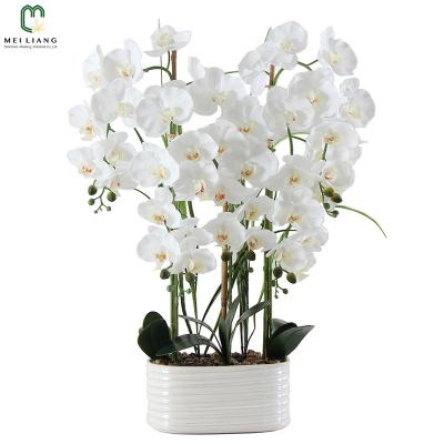 China High Simulation Large Phalaenopsis Minimalist 3D Print Real Touch Silk Flower Arrangement Centerpieces for sale