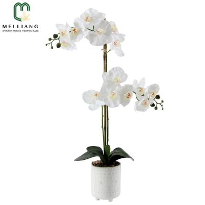 China Minimalist Hot Selling Products With Competitive Price Factory Near Natural Artificial Orchid Arrangements In Ceramic Vase for sale