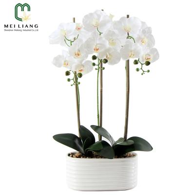 China New Oncidium Phalaenopsis Potted Butterfly Orchid Artificial Flower Arrangement Minimalist Decorative Factory Market for sale