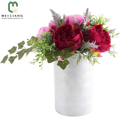 China Minimalist hot products with competitive price factory wedding party home decorations faux silk peony layouts for sale