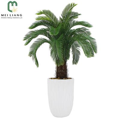 China Hot Sales Handmade Fake Sago Cycas Palm Simulated Artificial Plant Garden Minimalist Home Decorative Wedding Party In Pot Indoor Plants for sale