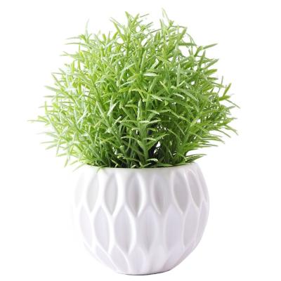 China Minimalist China Factory Cheapest Price Small Potted Artificial Green Grass Tabletop Plants for sale