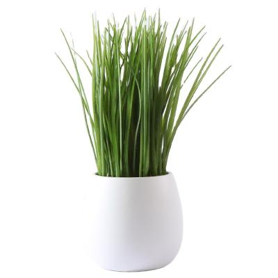 China 2022 Years Hottest Chinese Potted Cute Green Plant Minimalist Office Wedding Party Plants Ceramic Pot Artificial Plants for sale