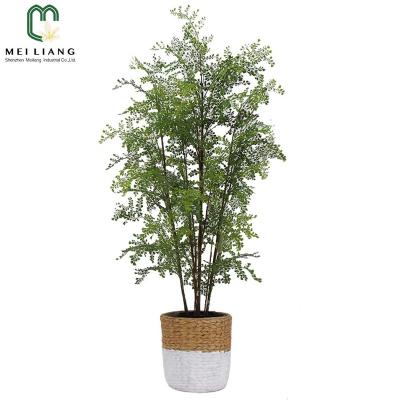 China 140cm Hottest Height Honeylocust Minimalist Artificial Potted Tree Garden Green Plant for sale