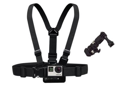 China Body Waterproof Camera Chest Mount Action Camera Straps With 3 - Way Adjustment Base for sale