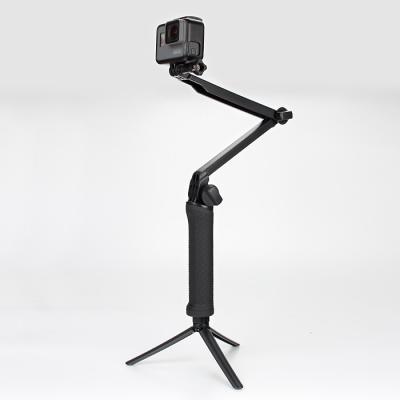 China Der 3 Möglichkeits-Arm-gehen faltbarer Multifunktions- Kamera Selfie-Stock Monopods + Mini- Stativ-Adapter für Hero5 Pro- zu verkaufen