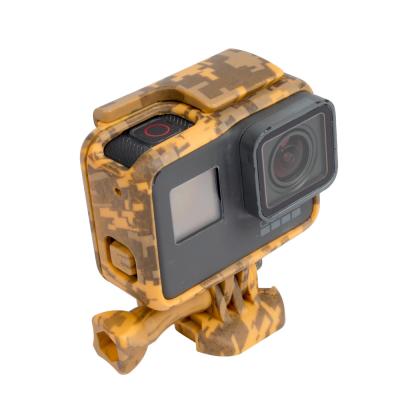 China Standaard Beschermend van de de Camerahuisvesting van de Camouflage Geel Actie het Kadergeval voor GoPro-Held 5 Te koop