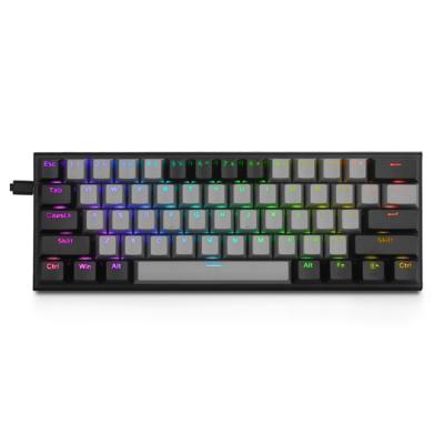 China Anti-ghosting Wired Mini RGB Gaming Keyboard for Gaming and Desktop 60% Mechanical Keyboard 61 Key Mechanical Gaming Keyboard for sale