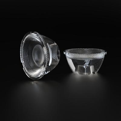 China Diameter 45mm COB LED Lens 50 Degree Anti Glare 88% Efficiency for sale