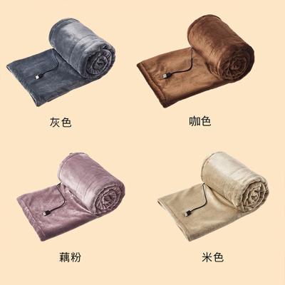 China Hotel Home Appliance USB Washable Portable Throw Electric Heating Blanket For Winter for sale