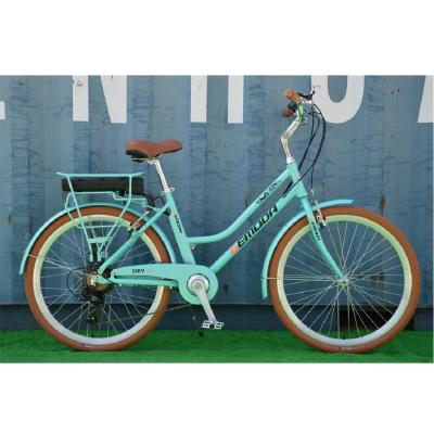 China 6061 Aluminum Alloy Shipping and Handling - EYP001 26 Inch Aluminum Alloy Lithium Battery City Bike E-Bike with 7 Speed for sale