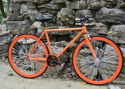 China 700C Steel Orange Fixed Speed ​​Sport Bike Expedition and Handling - SR017 for sale