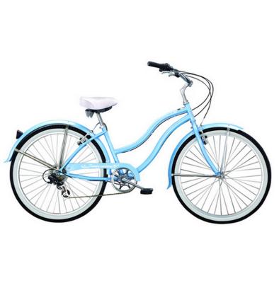 China 26inch Traditional Street Beach Bike Blue Beach Cruiser Bicycle for sale