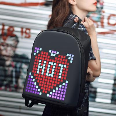 China Outdoor signage led display waterproof led display backpack advertising chargeable display screen in bag 250*260mm for sale