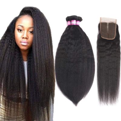 China Dropship Quality OEM Hair Bundle 30In 40 50 Inch Curly Straight Cuticle Aligned Virgin Hair Vendors Bundles With Lace Closure for sale