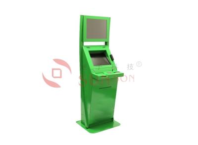 China Fertigen Sie Selbstservice-Doppelschirm-Kiosk, Moniter-Bankwesen-Geldüberweisungs-Kiosk besonders an zu verkaufen