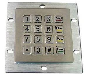 China Self Service Kiosk Metal Encrypted Pin Pad Stainless Steel Numeric Keypad for sale